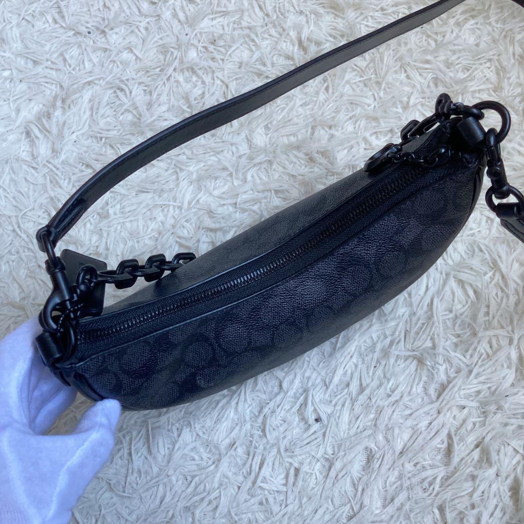 未使用級 COACH ミラ チェーンショルダー 黒 ブラック