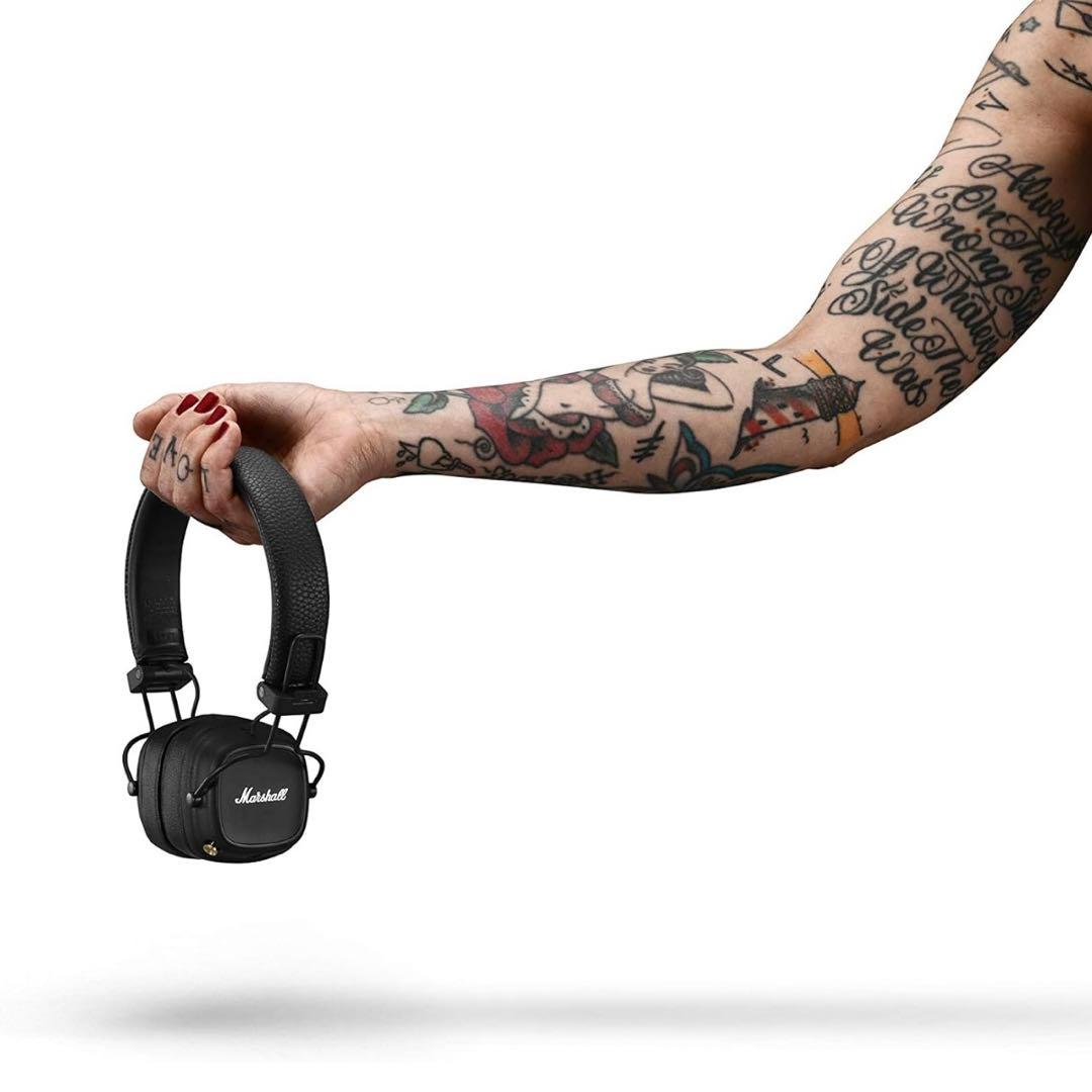 Marshall ワイヤレスオンイヤーヘッドホン Major Ⅳ ブラック
