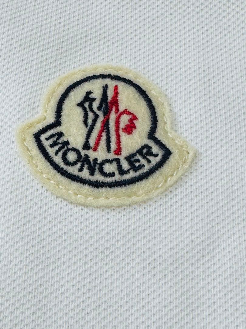 ★新品MONCLER モンクレール半袖ポロシャツ ホワイト