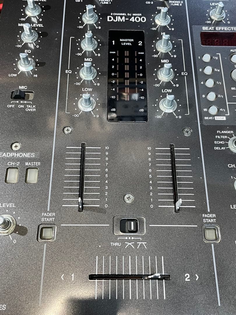 pioneer dj パイオニア　DJM-400 縦フェーダメンテ　横新品