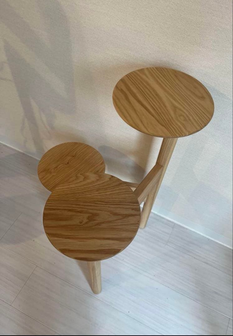 美品　旭川家具　MUKU工房　コサイン　プランスタンド　タモ材♡