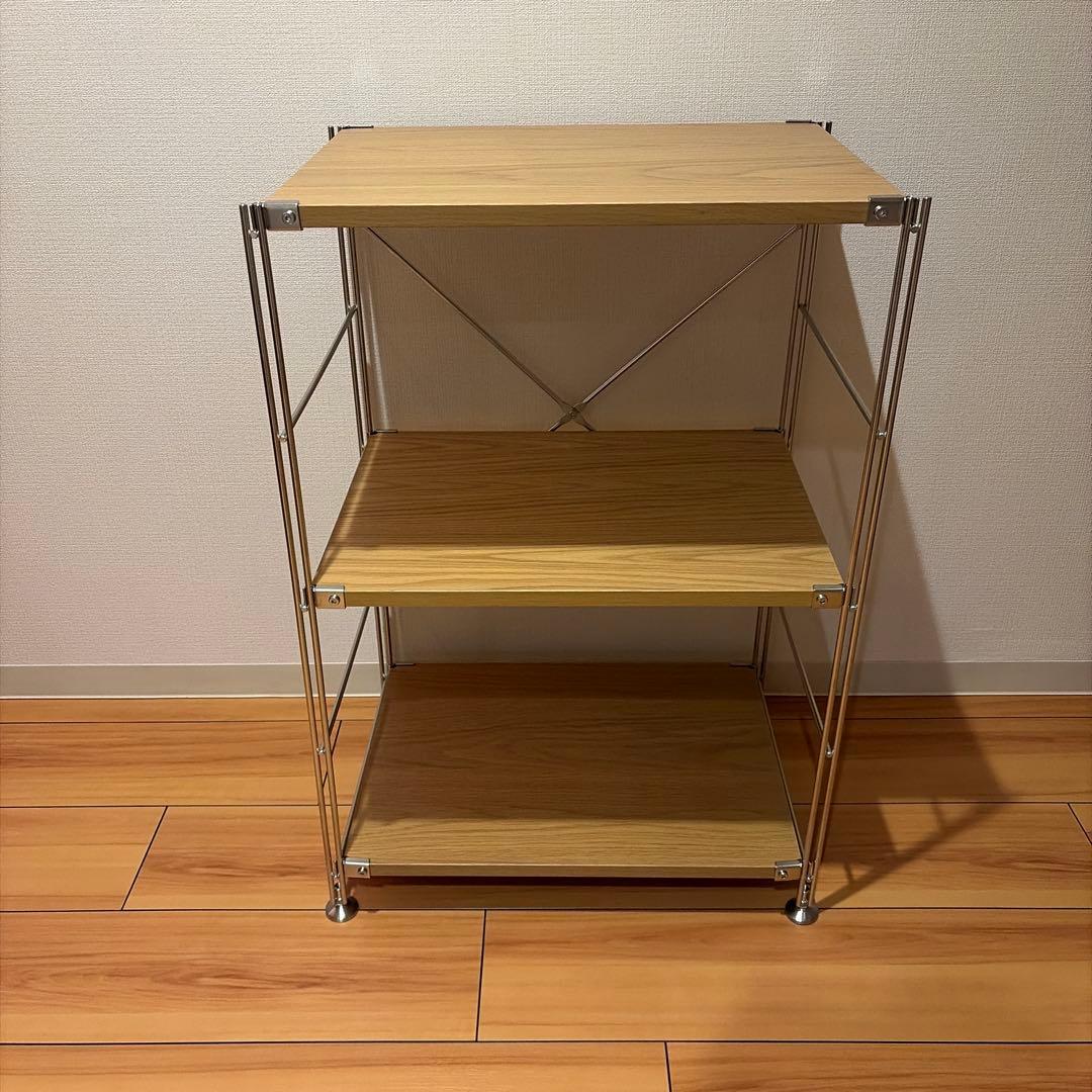 無印良品 ステンレスユニットシェルフ 小 オーク材棚セット