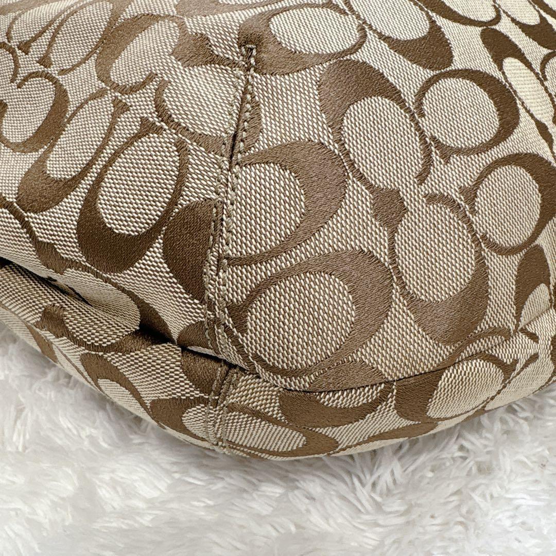 Coach コーチ シグネチャー柄 ホーボー ワンショルダーバッグ