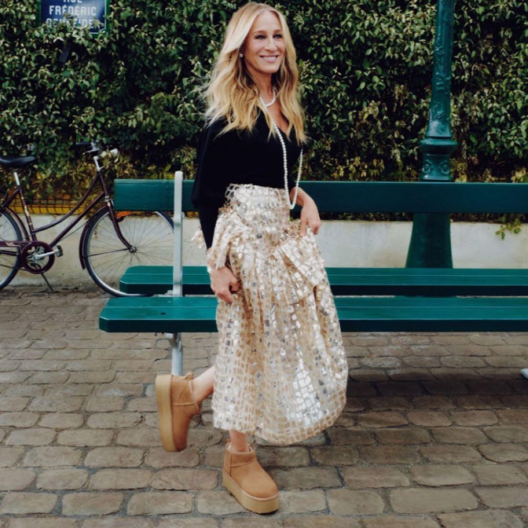 UGG クラシック ウルトラミニ プラットフォーム 24㎝ チェスナット