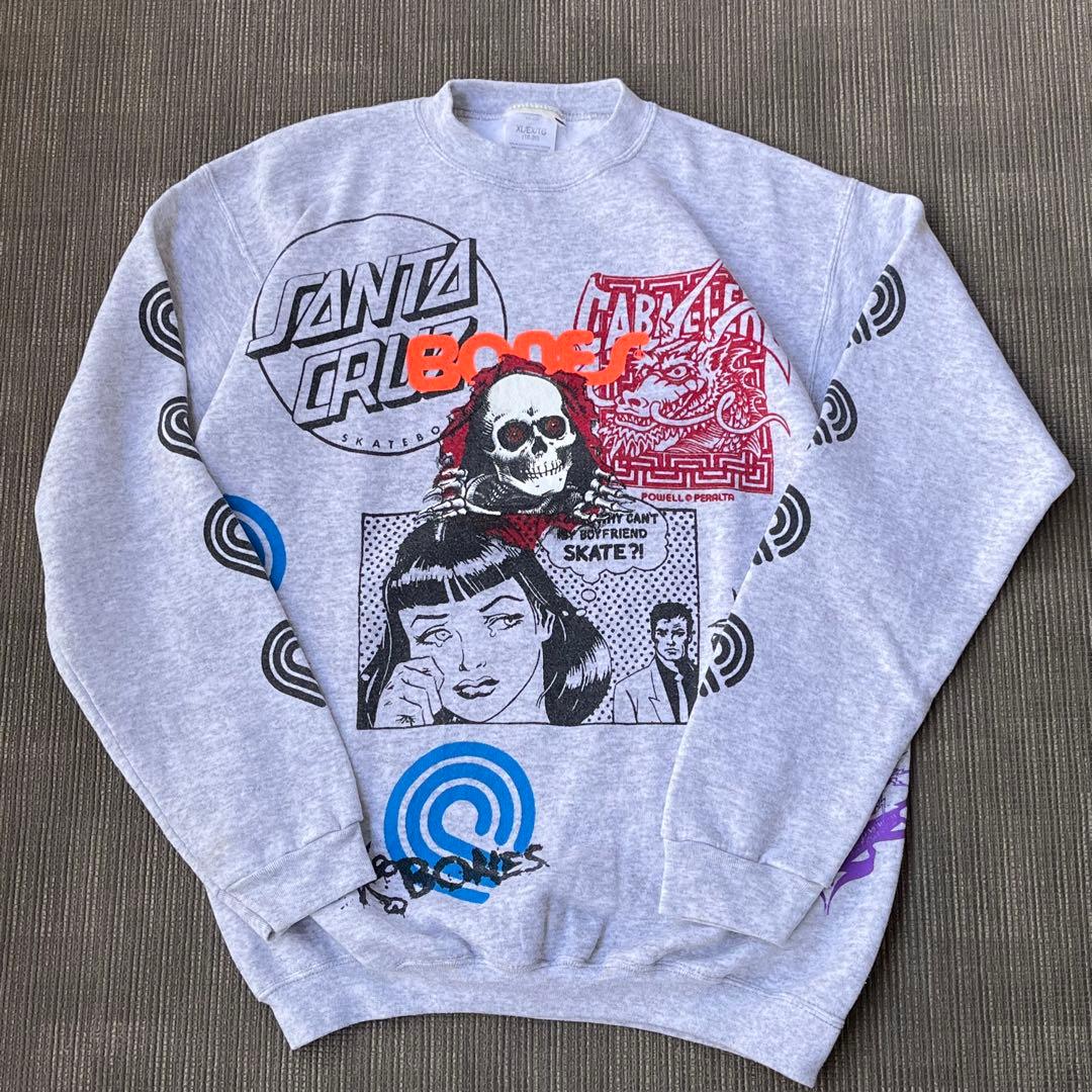 オールドスケート ブートレグ マルチプリント スウェット レア