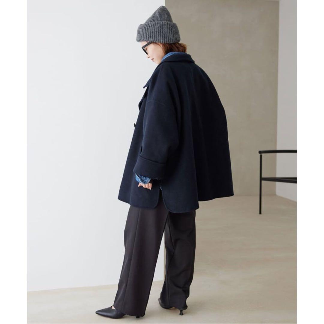 スローブイエナ　ダブルフェイス　スタンドコートsouple wool 2024