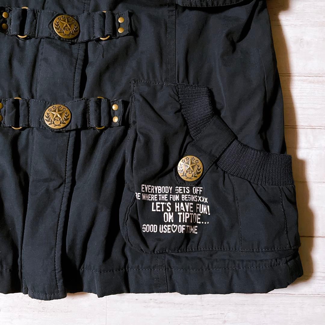 モッズコート ファー 黒 平成ギャル y2k グランジ ミリタリー d.i.a系