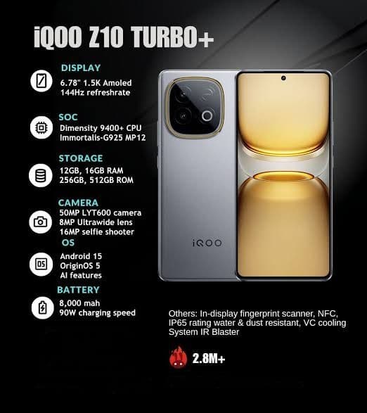 iQOO Z10 Turbo+ 12GB/256GB SIMフリー Black