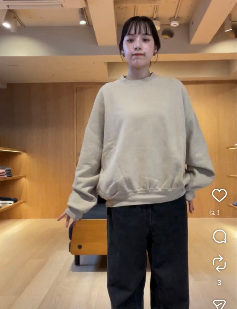 SHISHIKUI★ Brushed Crew / BEIGE