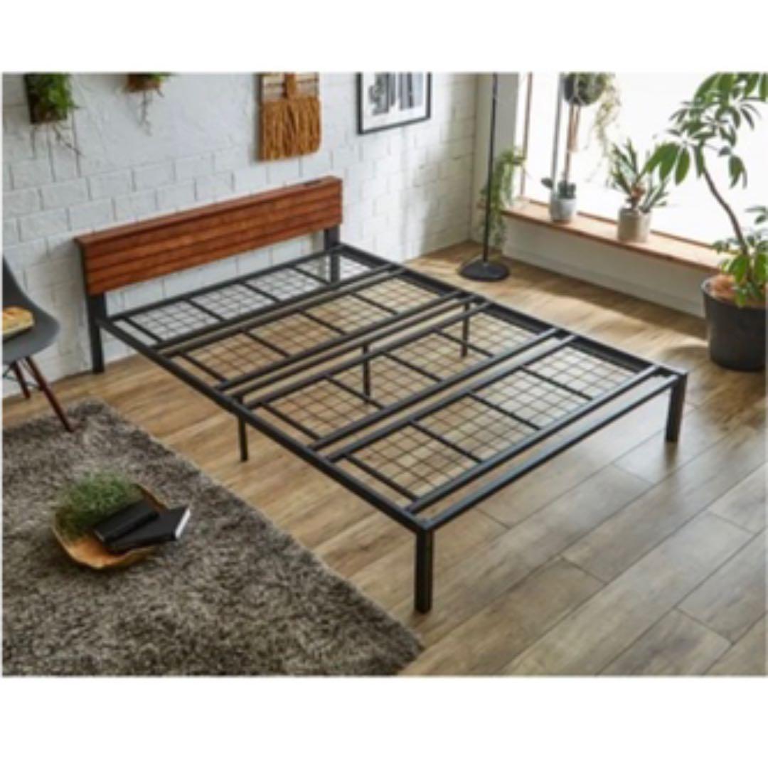 【好評】【ダブル】ヴィンテージ風 アイアンベッドフレーム