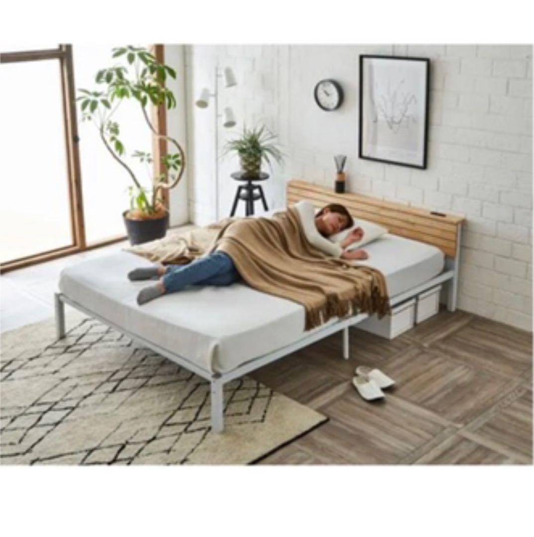 【好評】【ダブル】ヴィンテージ風 アイアンベッドフレーム