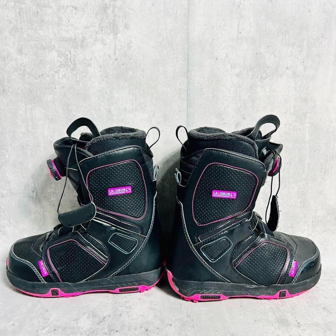 サロモン スノーボード ブーツ ボア 23cm スノボ BOA シューズ 黒