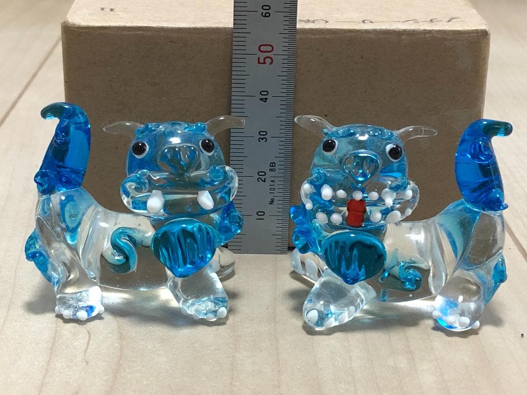 シーサー　置き物　ガラス　新品・未使用【匿名配送】