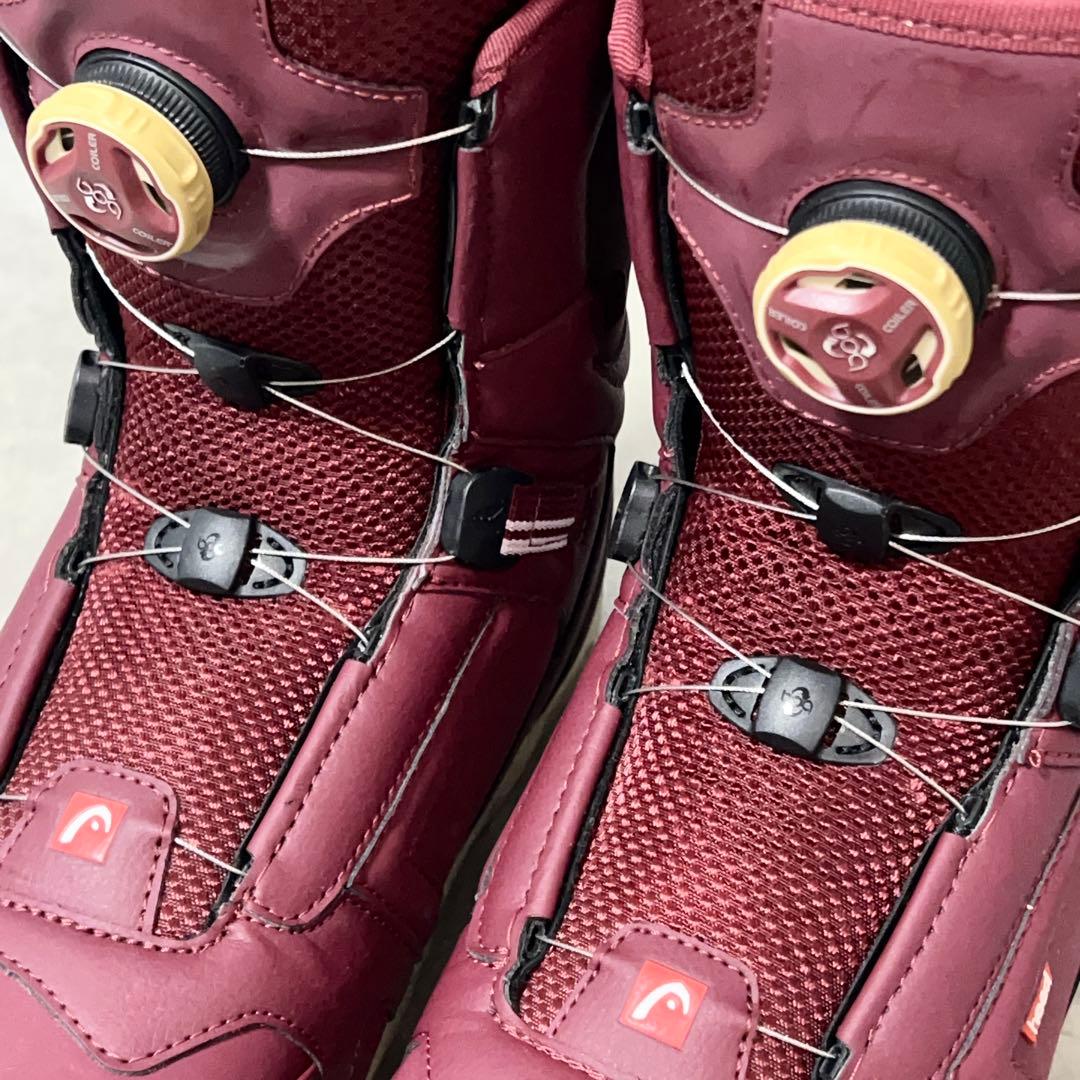 美品 ヘッド スノーボードブーツ TRUE BOA 26.0cm ワインレッド