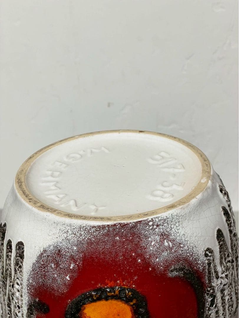 西ドイツ製 Fat Lava アンティーク フラワーベース 花瓶 517-38