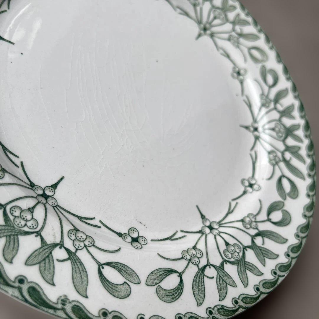 ヤドリギ プレート アンティーク 2枚セット