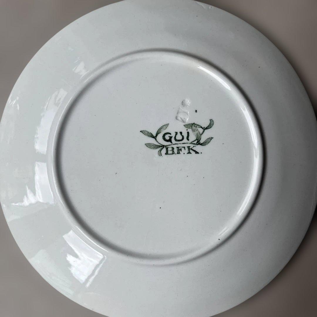 ヤドリギ プレート アンティーク 2枚セット