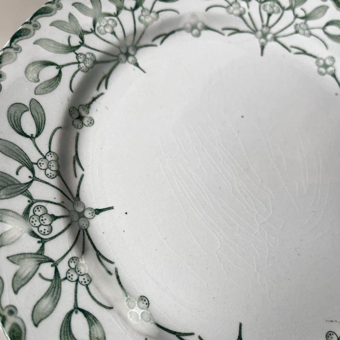 ヤドリギ プレート アンティーク 2枚セット