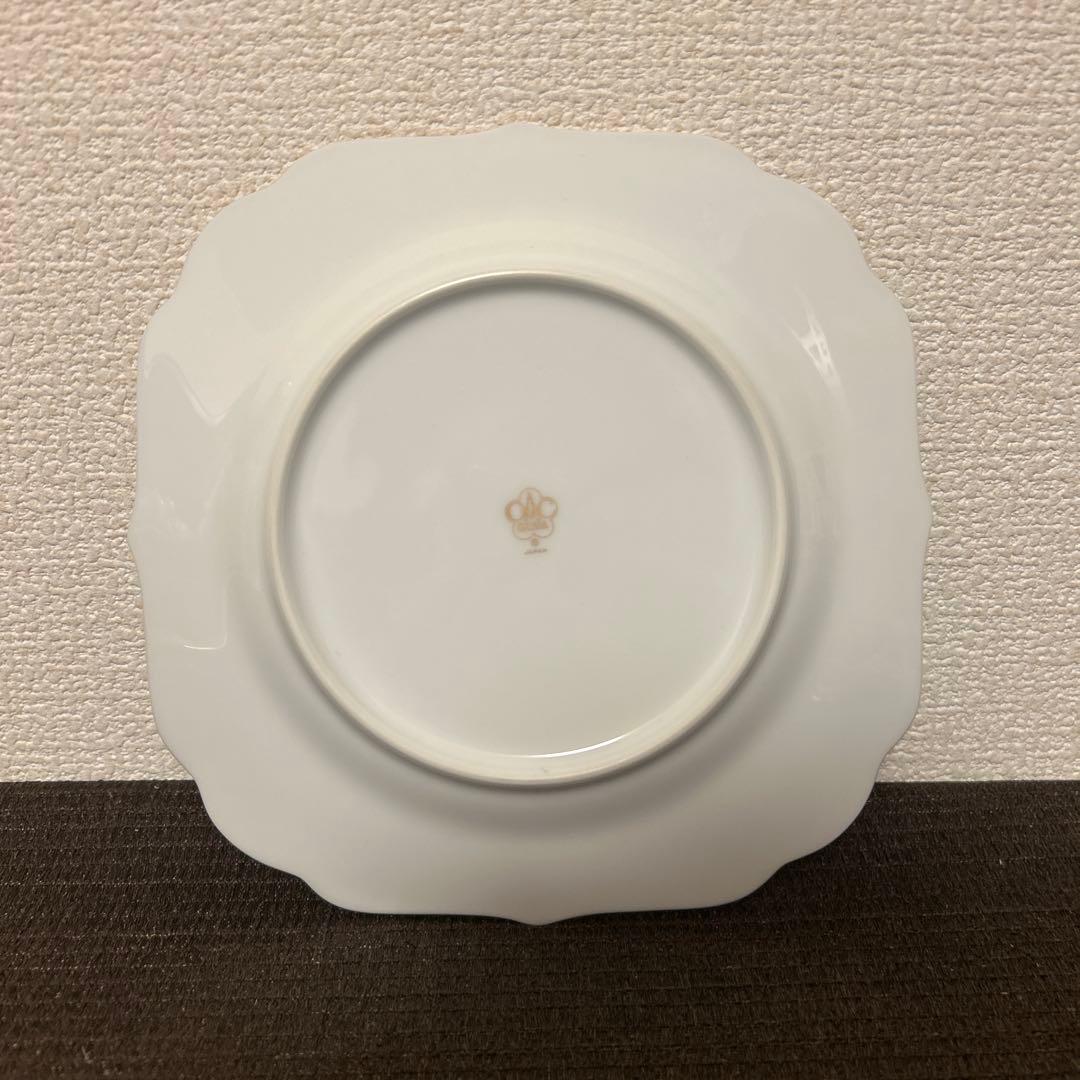 大倉陶園　金彩薔薇　スクエアプレート　デザートプレート