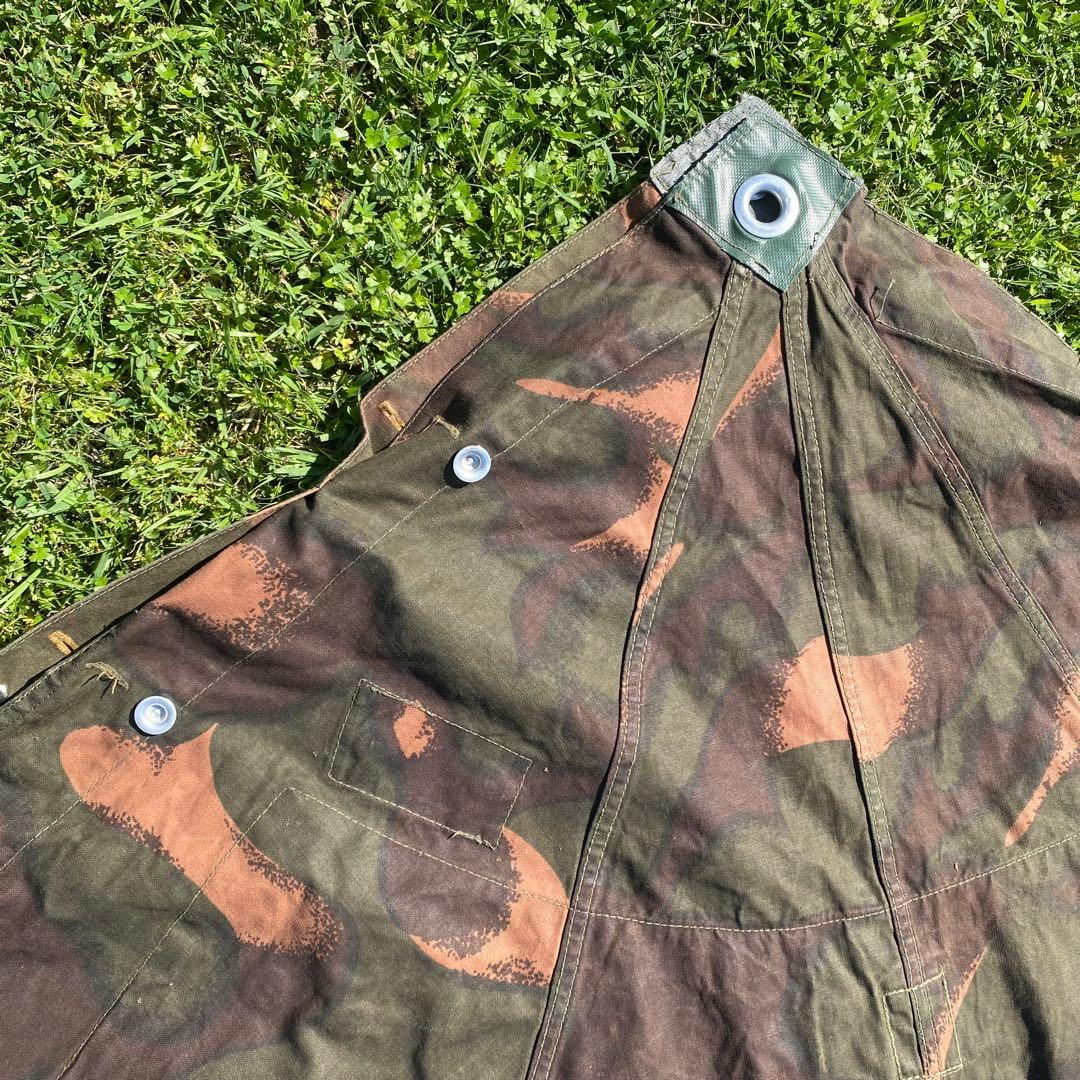 M*H様 【希少】ハンガリー軍　軍幕　テント　2枚連結　ファスナー付　ポール・ペ