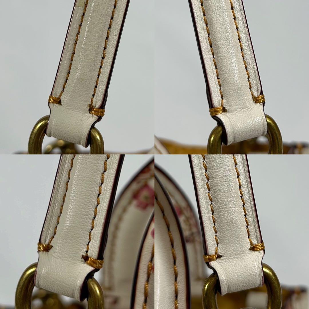 【極美品】コーチ ローグ25 2way ハンドバッグ レザー 斜め掛け 花柄