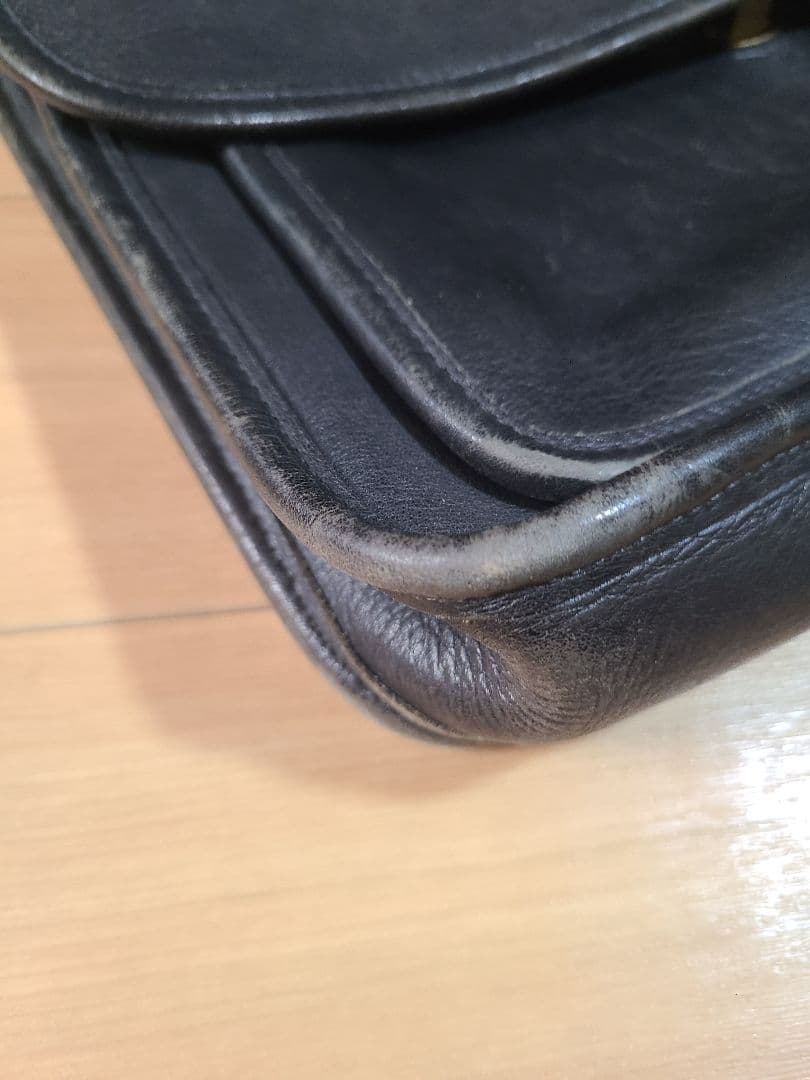 COACHコーチヴィンテージレザーバック黒5181