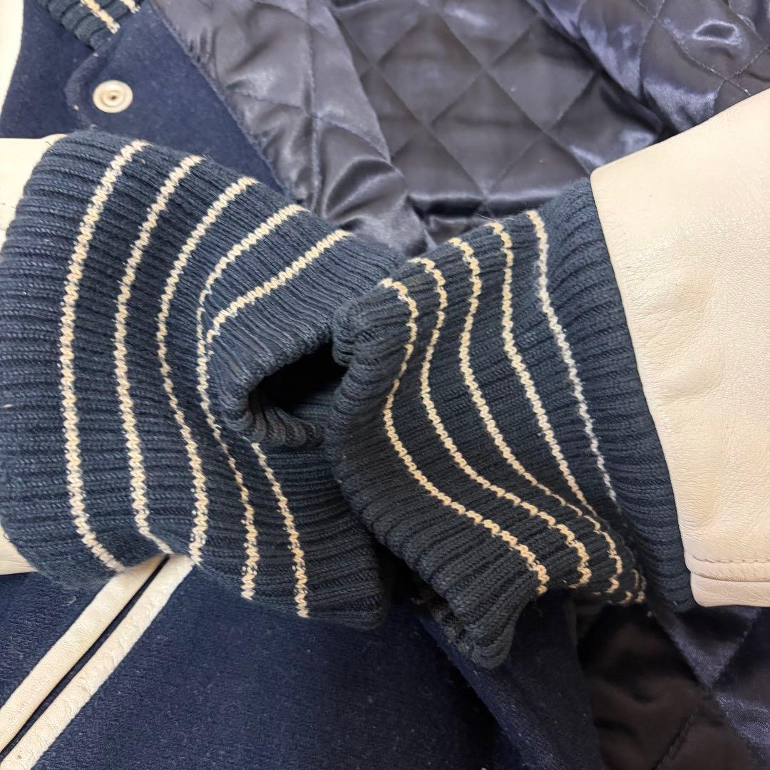 【CANTERBURY 】袖牛革スタジャン Lサイズ カンタベリー