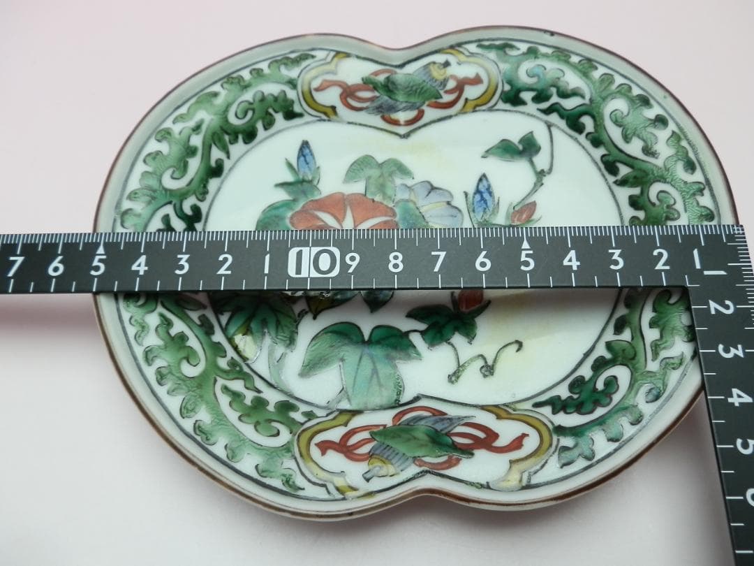 時代物 角福 朝顔紋 変形皿 5客 TN 107 70816