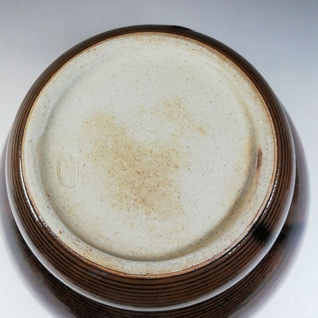 Ｔ６８０　水指　『膳所焼』『箪瓢水指』『淡海ぜぜ 陽炎園 造』　共箱　茶道具