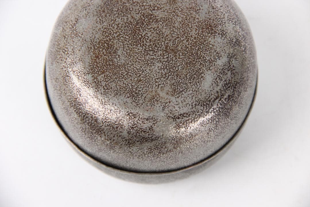 ヤンポ 菓子器 鎚目 純錫 直径8.5cm 重82.7g FJ21-7