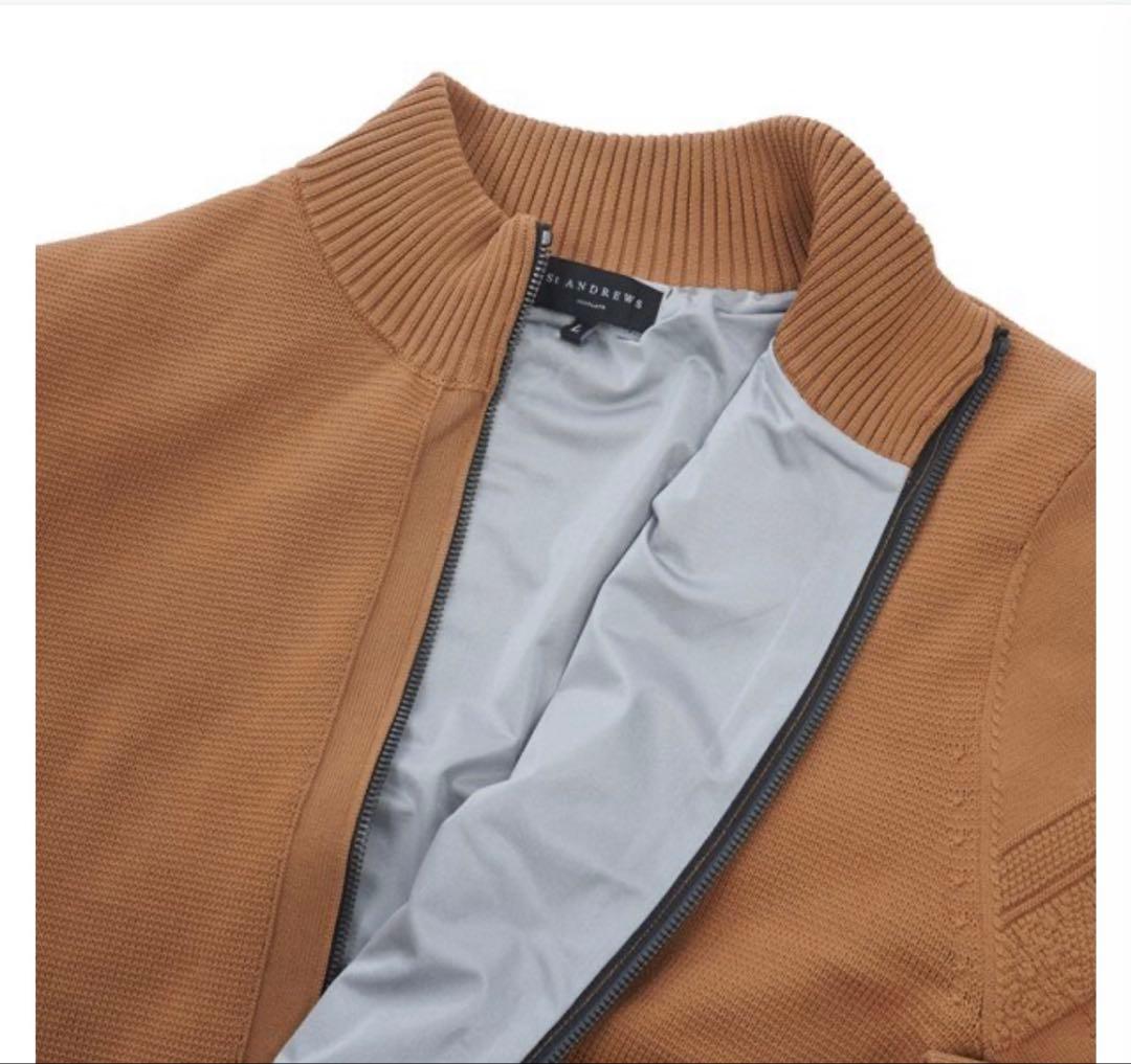 美品　セントアンドリュース　天竺裏地付きニットブルゾン