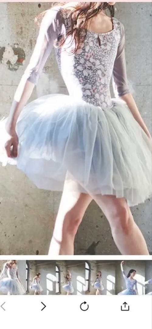 stina 花柄レオタード グレー系