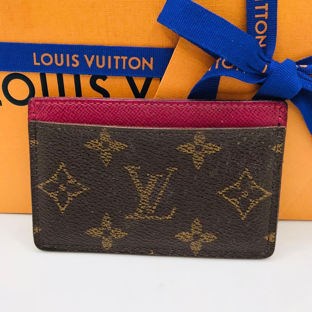 ルイヴィトン✨モノグラム フューシャ ポルトカルト サーンプル 名刺入れ ピンク