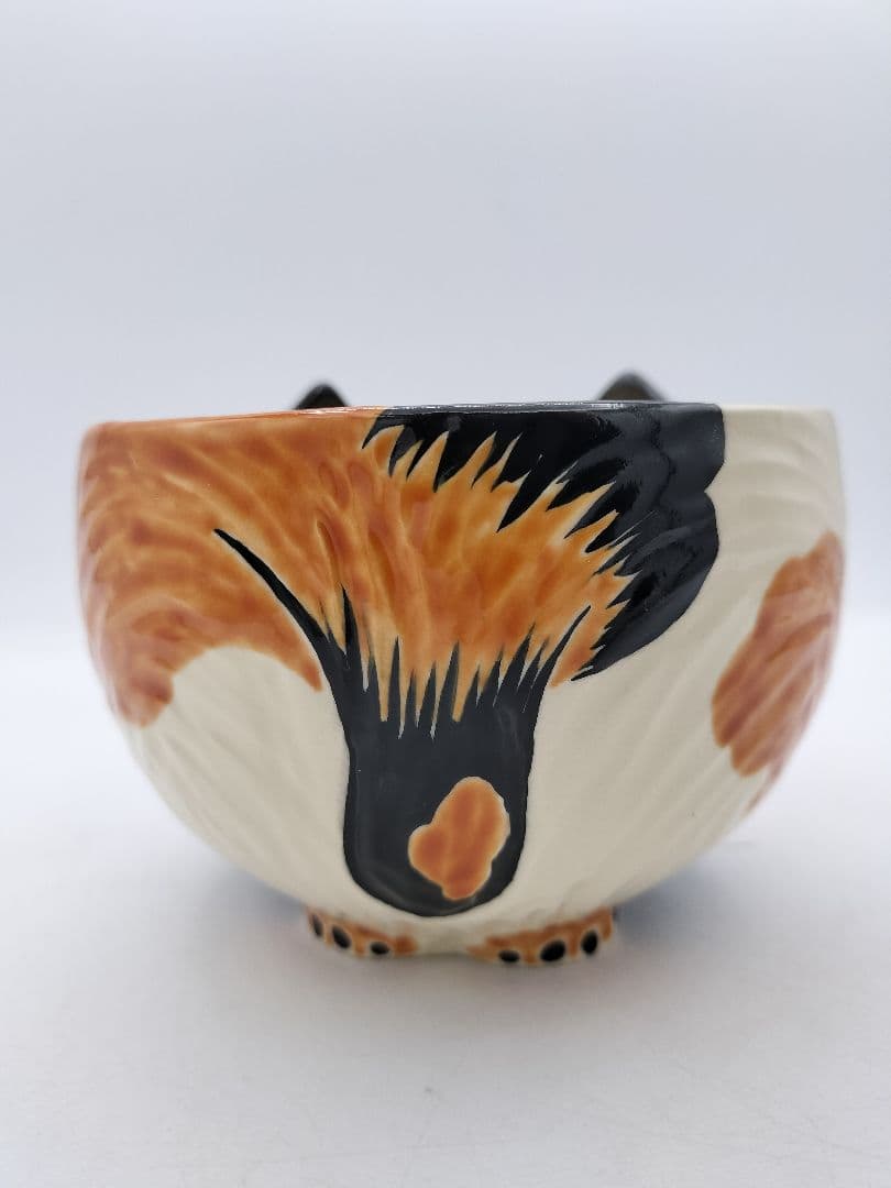 c545【新品・未使用】茶碗 三毛猫 中村良二 木箱 茶道具 ミケ