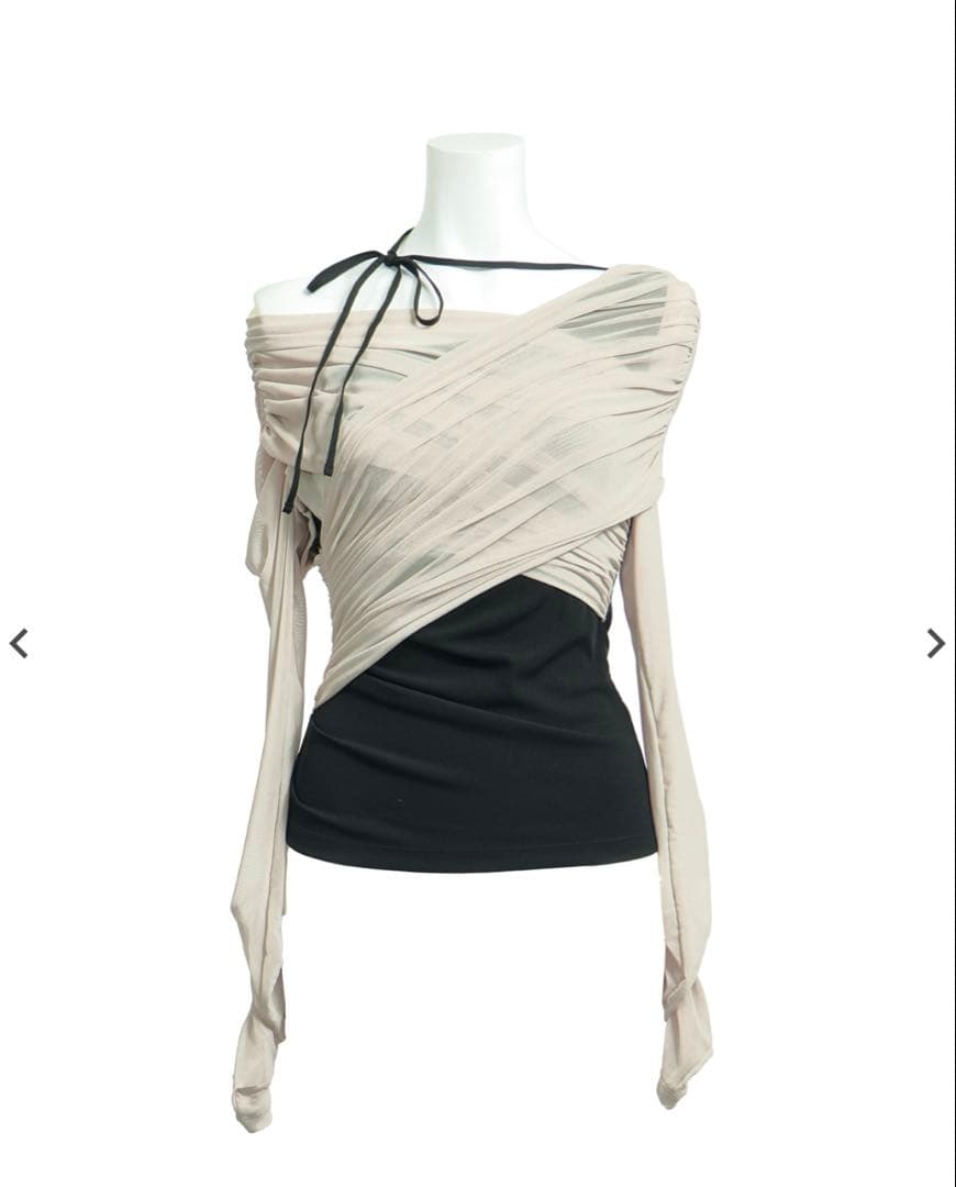 トップス crayme Hagoromo Tulle Tops black