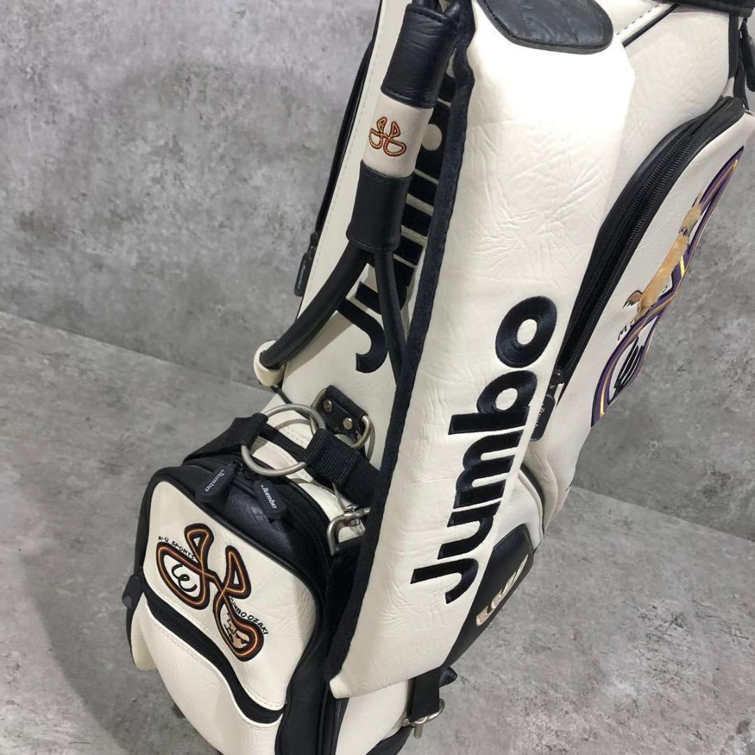 限定 レア 美品 ジャンボ尾崎 112勝 記念モデル キャディバッグ ホワイト