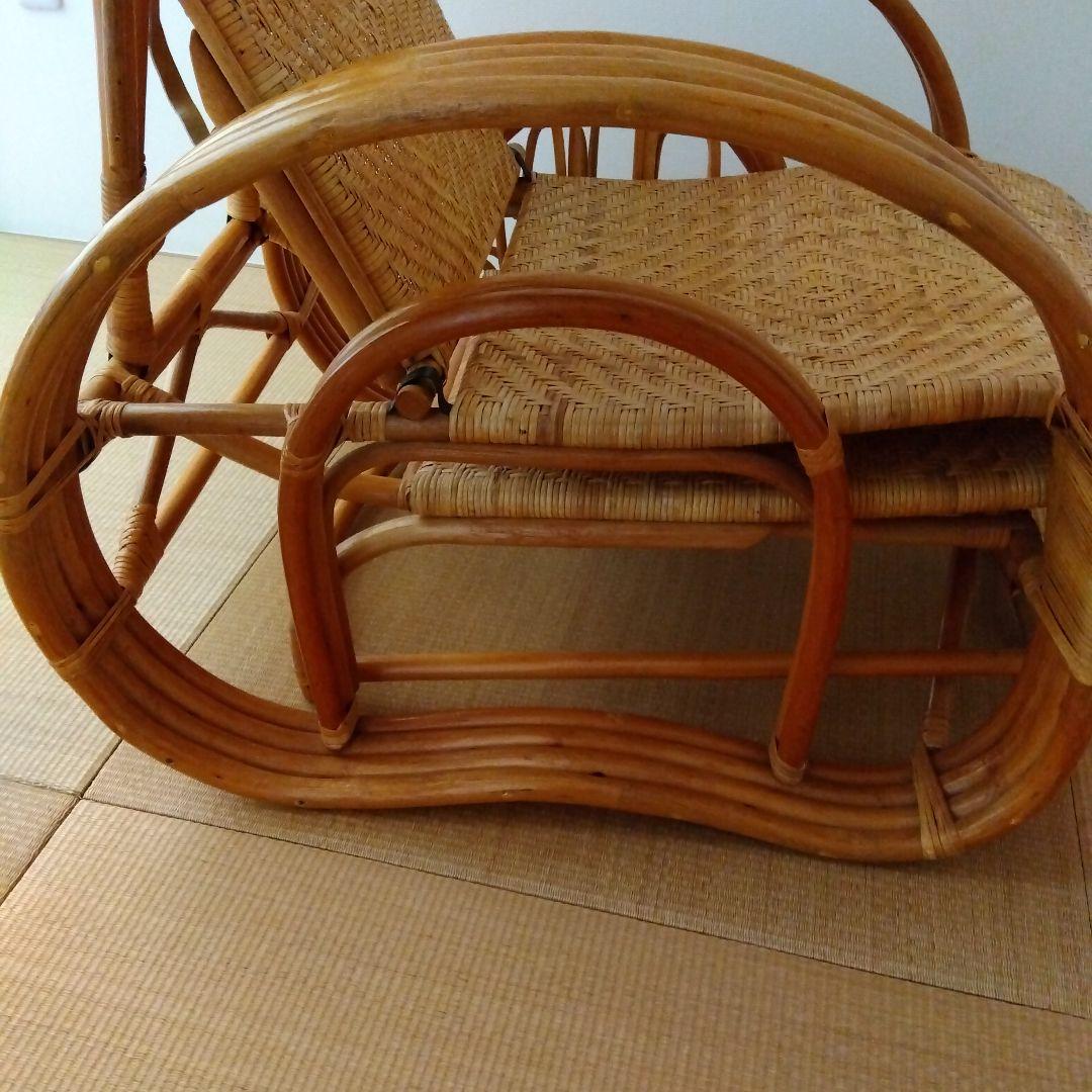 アリ　ラタン　籐製　リクライニングチェア