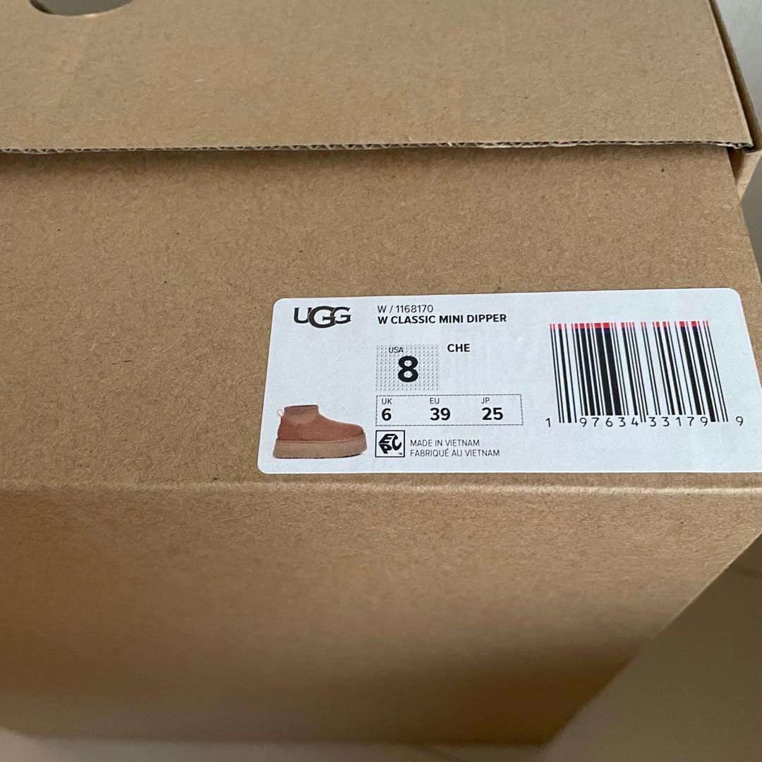 UGG クラシックミニディッパー　25センチ　チェスナット