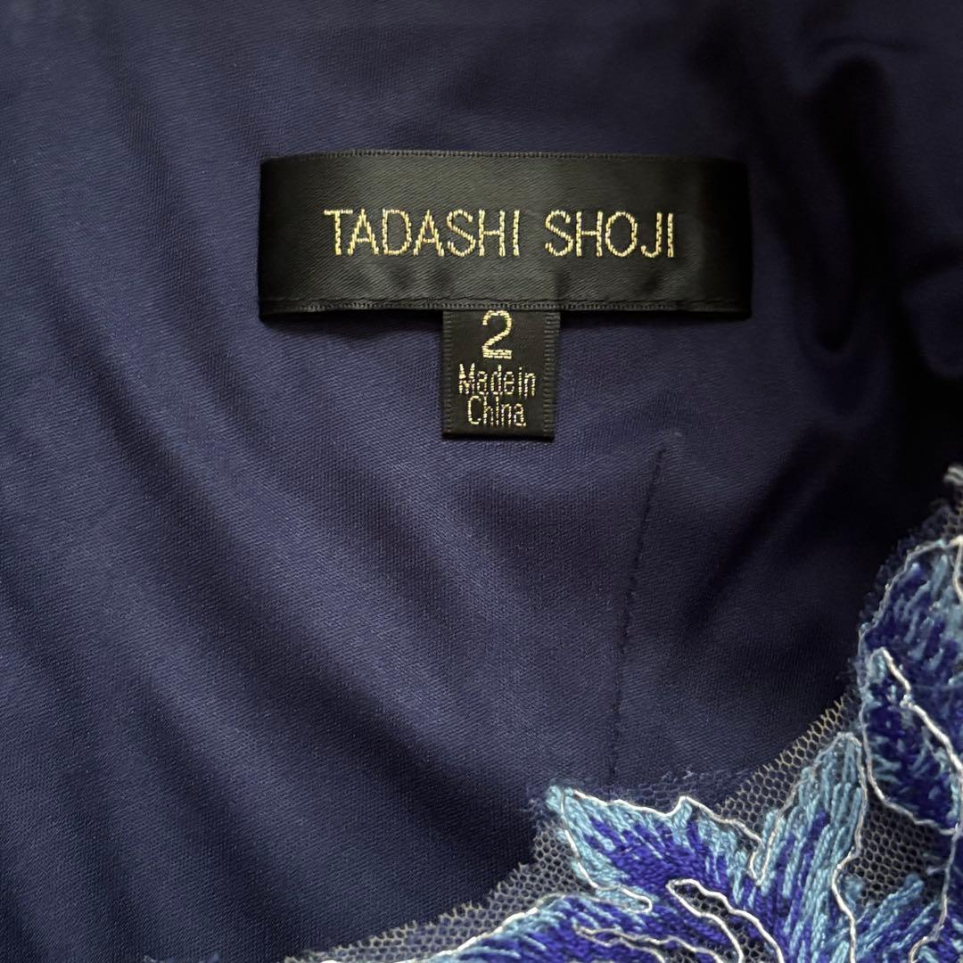 Tadashi Shoji ロイヤルブルー 花柄 総レースドレス