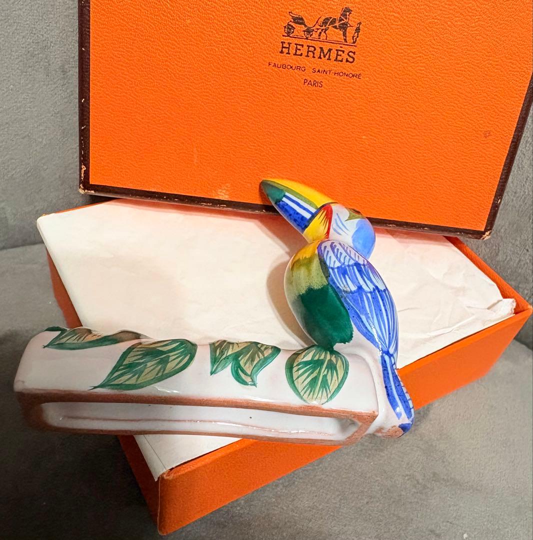 HERMES ムスティエ 鳥の置物 専用箱入り