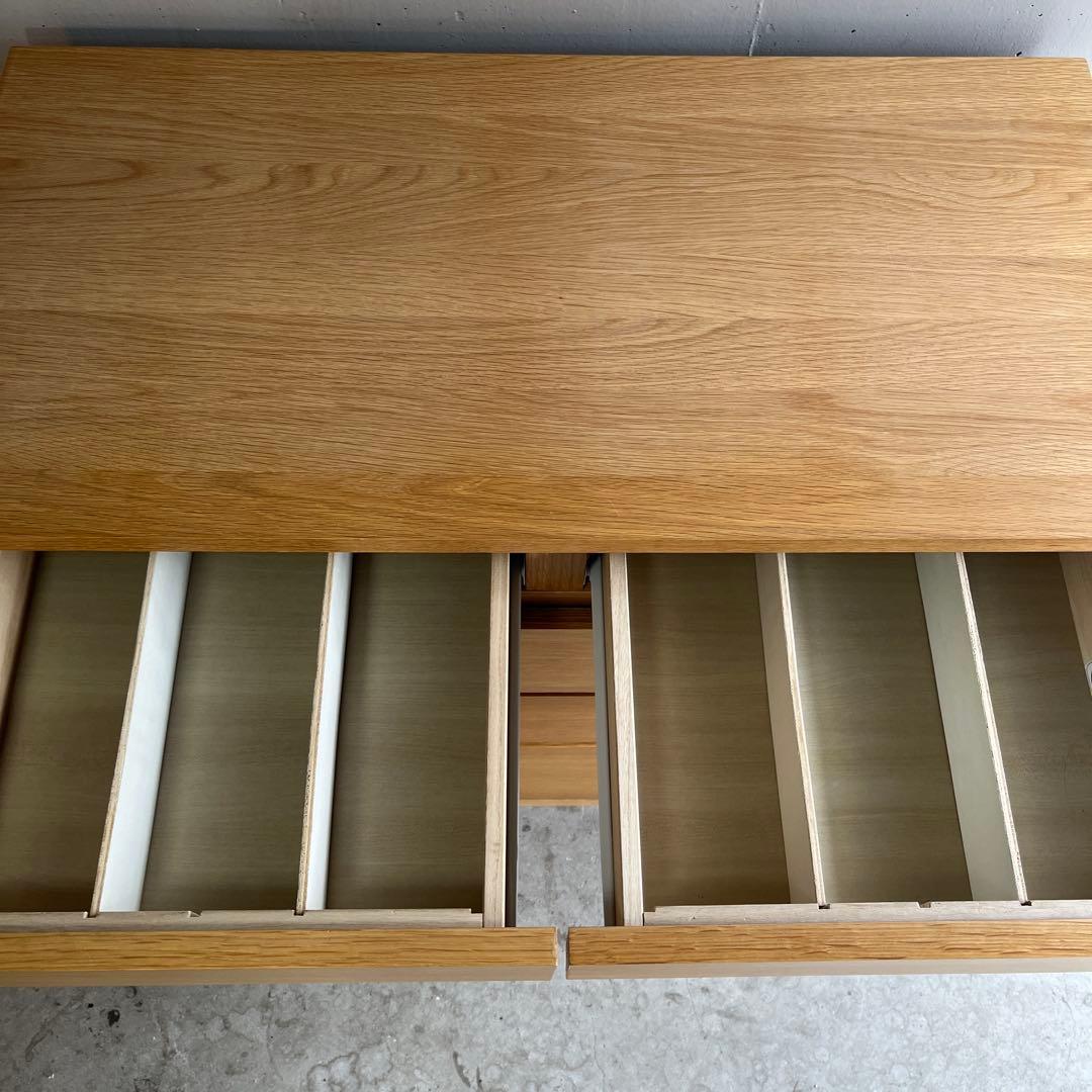 美品★無印 木製チェスト４段　オーク材