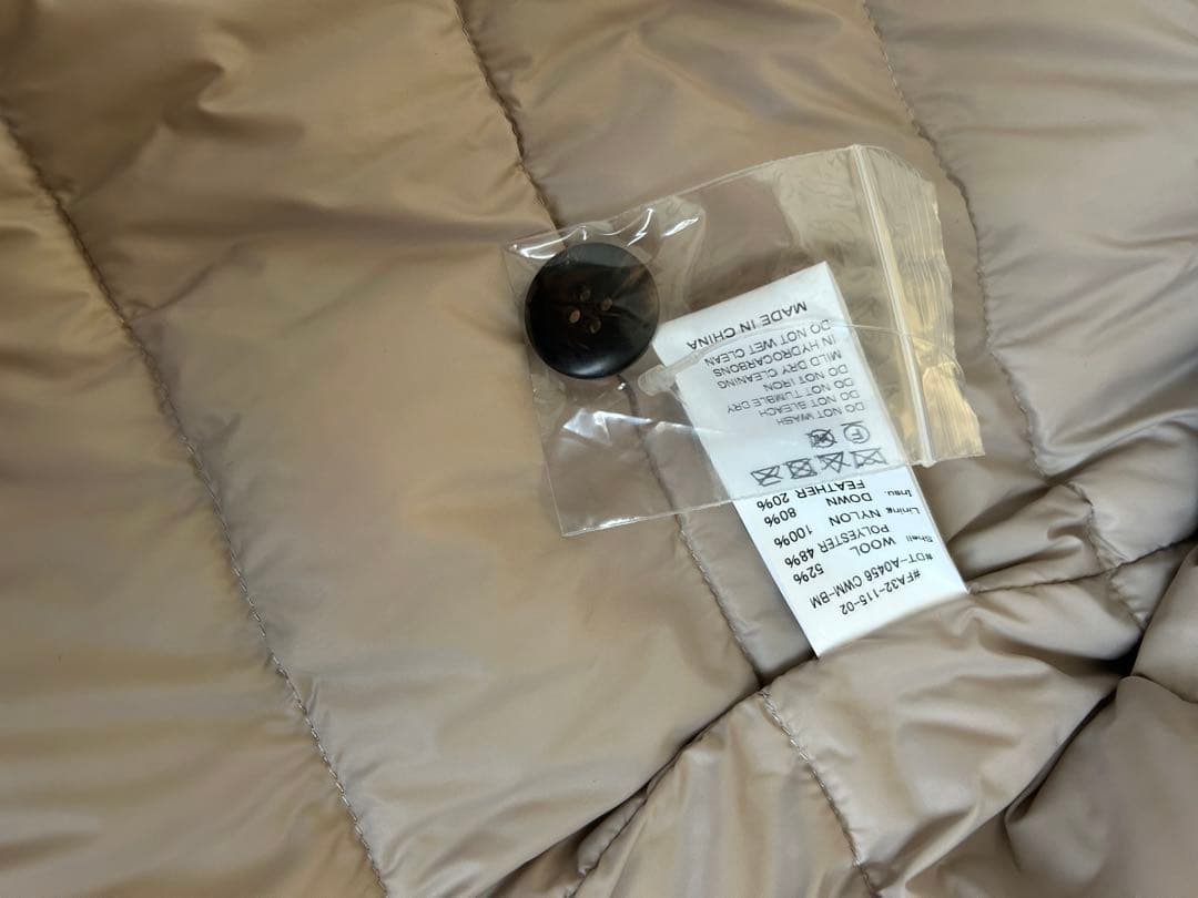 美品ダントンDANTON レイビームス別注　スタンドカラーモッサダウンコート36