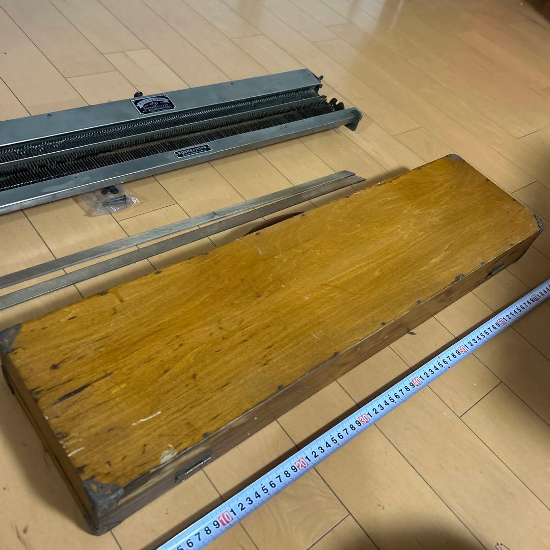 編み機　アンティーク　昭和　レトロ　超希少　高速編み機　木箱