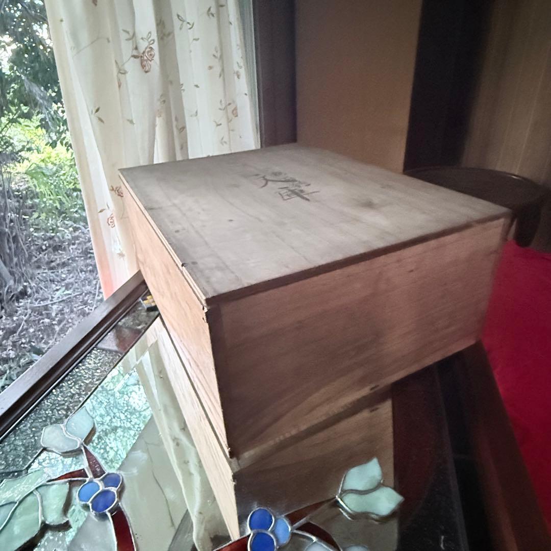 超限定1月21日20時迄‼️JAPAN蒔絵天然木本漆 竹梅蒔絵文箱料紙箱桐箱　1客