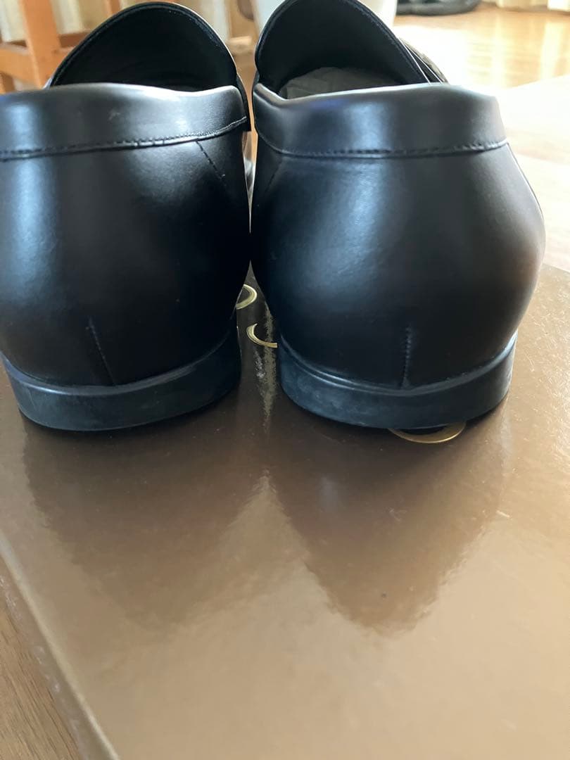 美品　GUCCI ブラック ローファー 保存袋付き　黒　42 27