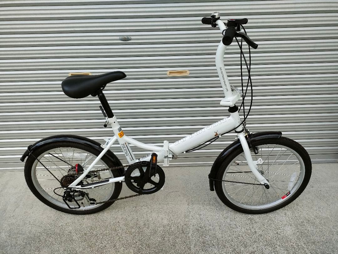 【岩手】引取限定 キャプテンスタッグ 20インチ折り畳み自転車 6段 おまけつき