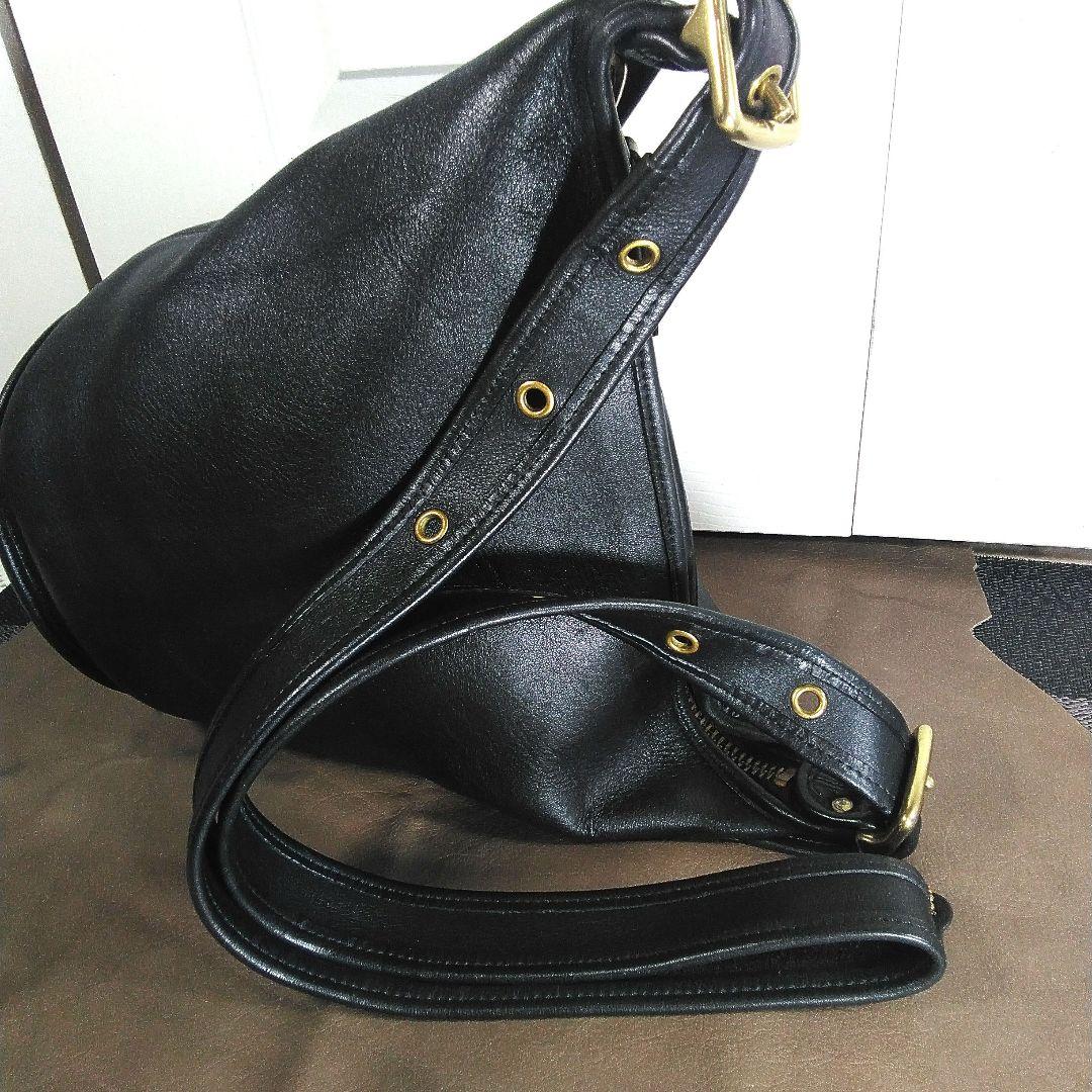 ❮USA製❯オールドCOACHレザーバケット型ショルダーバッグ