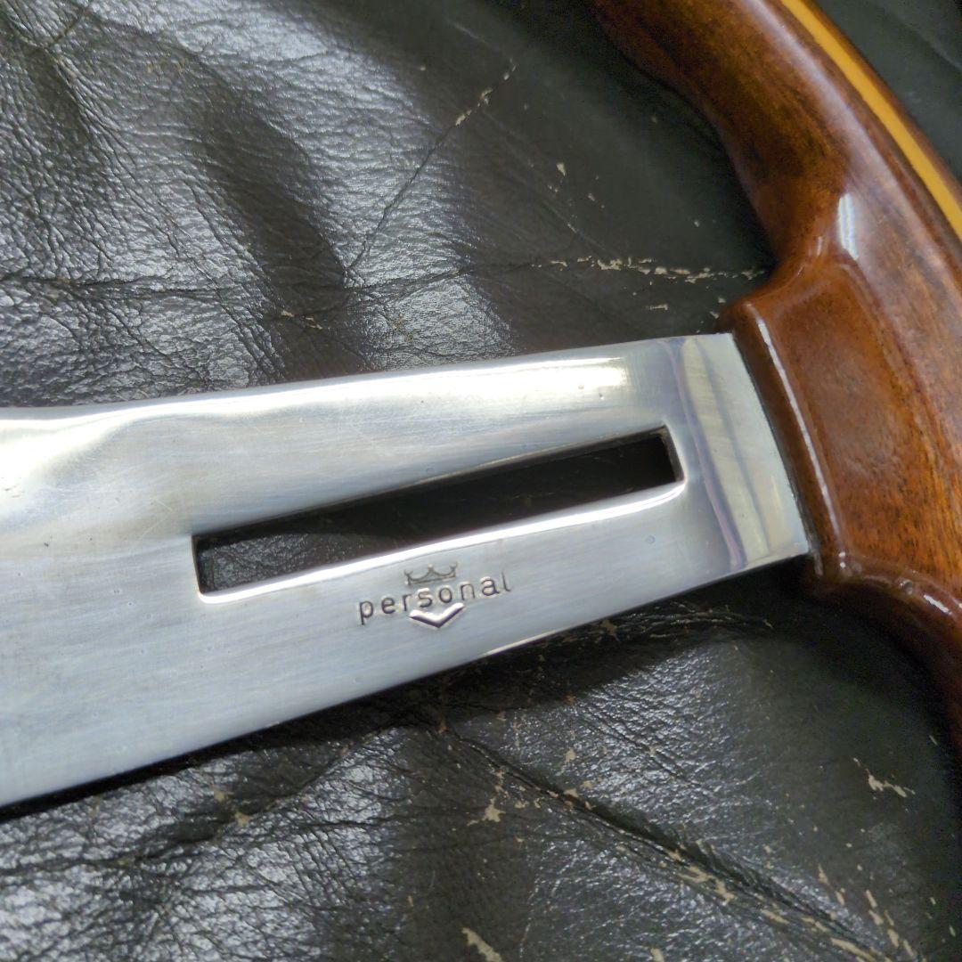 さ*ら様 美品　personal　ウッドステアリング　39%　当時物　パーソナル