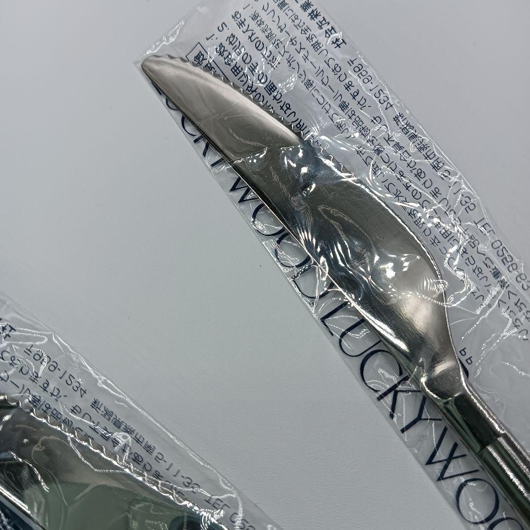 未使用　LUCKY WOOD カトラリーセット　25pcs 18-8ステンレス