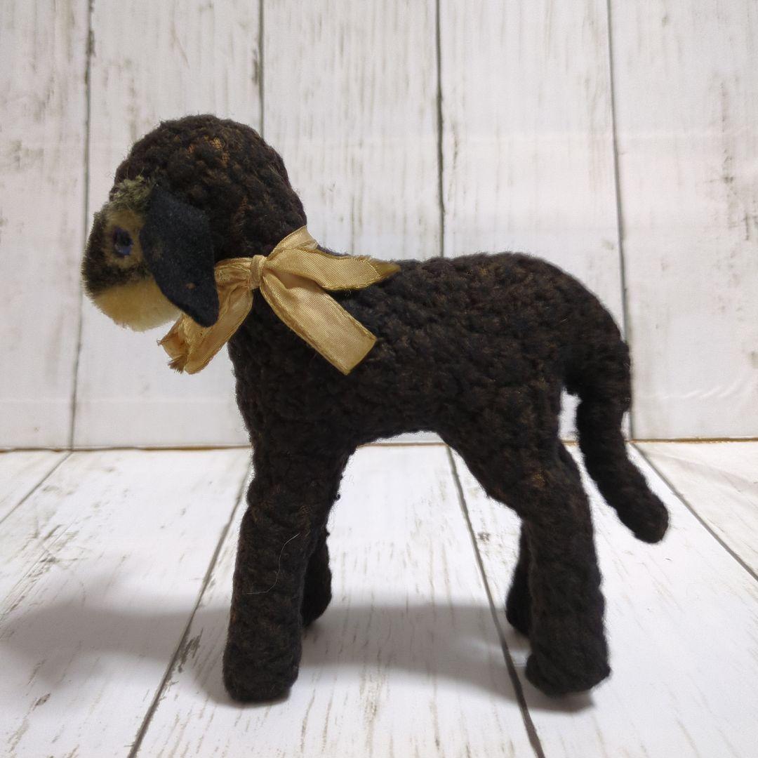 ヴィンテージ シュタイフ ペルシャラムのSwaple 黒羊 Steiff ドイツ